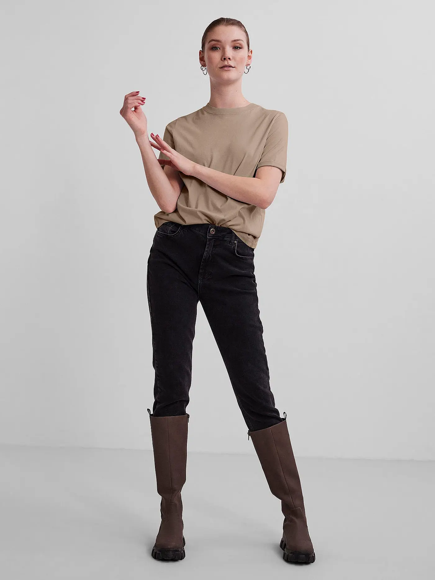 PIECES | T-Shirt PCRIA | camel